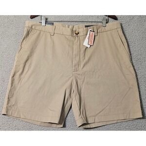 Vineyard Vines Classic Fit Breaker Khaki Shorts Size 38 Summer Beach 7" Golf NWT